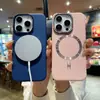 Adecuado para iPhone 16 Pro Max Funda Magnética para Teléfono 15 Tacto de Piel Mate 14 Sentido de Gama Alta 13 Anticaídas 12 Cubierta Protectora