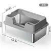 Bandeja para Arena de Gato de Acero Inoxidable Extra Grande Anti-Salpicaduras Abierta Valla Alta Profundizada Semi-Cerrada Inodoro para Gato Suministros para Mascotas