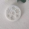 Nuevo molde de silicona de copo de nieve navideño molde epoxi DIY molde para pastel de fondant de chocolate