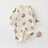 Ropa de Bebé de Algodón Puro Mariposa Clase A Primavera y Otoño Recién Nacido 0 a 3 Meses Niños y Niñas Recién Nacidos Pelele Ropa de Otoño