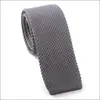 Corbata Casual para Hombre Estilo Coreano Vestido Corbata Tejida Corbata de Lana Corbata Plana Estrecha Corbata de Boda Color Sólido
