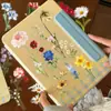 50 Pegatinas Florales Transparentes Realistas Mascota Fresca Planta Floral Impermeables Pegatinas para Diario DIY Venta al por Mayor