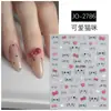 Atacado Hakimi Adesivos Fofos de Gato para Nail Art Desenho Animado Fofo Gatinho Branco Pacote de Expressões Adesivos de Unha Vestíveis Decoração