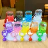 Tendência no TikTok Garrafa de Refrigerante Contas Coloridas Chaveiro Luminoso Preenchido com Óleo Puxador Fácil Lata Areia Líquida Pequeno Pingente Brinquedo de Presente Ornamento