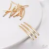 Ouro 14K Real Cor que Preserva Brilho Tubo Curvo Brilhante Tubo Redondo Longo Brilhante Acessórios de Joia Pulseira DIY Acessórios de Pulseira Material