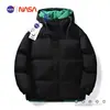 Chaqueta de invierno de algodón para hombre NASA Jinjiang, marca de moda para adolescentes y estudiantes, abrigo de algodón de dos piezas falso, grueso y holgado, moderno