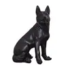 Adornos Creativos para Piso Modelo de Animal Perro Grande Escultura de Perro Lobo de Simulación para Sala de Estar del Hogar Adornos Grandes Lisos de Pastor Alemán