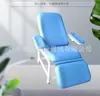 Cadeira de Transfusão de Sangue para Comércio Exterior Cadeira Manual para Coleta de Sangue Estação de Sangue Hospitalar Cadeira de Transfusão de Sangue Braço Azul Deslizante Levantamento Cadeira de Diálise
