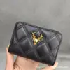 2023 Nuevo tarjetero con cremallera para mujer, tipo acordeón, exquisito, de alta gama, para múltiples tarjetas, tarjetero de presentación, monedero pequeño, estilo coreano, corto