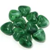 Contas de Coração de Acrílico Imitação de Jade com Furo Reto Gradiente de Duas Cores Formato de Coração Contas Soltas DIY Colar Cordão de Celular Acessórios de Joias