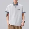 Roupas Masculinas Xintang 2026 Verão Nova Camisa Polo Masculina com Gola Reversível, Manga Curta, Leve, Marca da Moda, Camisa Polo de Manga Três Quartos