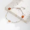 Pulseira NALA de Flores e Pérolas para Mulheres, Design de Nicho de Luxo Leve, Sensação de Alta Qualidade, Pulseira Exquisita e Versátil