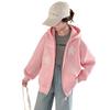 Casaco Suéter para Menina Primavera e Outono 2025 Novas Roupas Infantis Top Estrela Casual com Capuz de Primavera para Menina