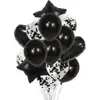 Set de globos de oro rosa con lentejuelas nacaradas de aluminio de 18 pulgadas de 14 piezas para decoración de fiesta de bebé y diseño festivo