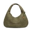 Bolsa feminina de ombro feita à mão europeia e americana, bolsa de camurça fosca, grande capacidade, bolsa de mão da moda, bolsa de axila