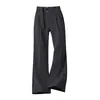 Pantalones Casuales para Hombre Estilo Cleanfit Old Money, Verano Delgados Rectos de Pierna Ancha Ajuste Holgado Pantalones de Seda Helada