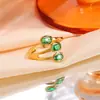 Anel Fashion de Aço Titânio, Estilo Europeu e Americano, Design de Borboleta e Espiga de Trigo, Elegante e Versátil para Mulheres, Sensação de Alto Padrão, Joia de Anel de Aço Inoxidável