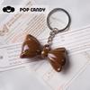 Angola Rojo Grande Elegante Llavero Otoño e Invierno Lazo Colgante de Corazón Joyería DIY Colgante para Bolso Cordón Decorativo