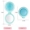 Mini Peine Pequeño para Niños Peine con Espejo Especial para Niñas Peine con Cojín de Aire Mini Portátil Plegable Peine de Peluquería para Dormitorio de Estudiantes