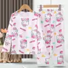 Pijama Infantil Feminina Sudeste Asiático Primavera e Outono Manga Comprida Roupa de Princesa Bebê Menininha Fina Roupa de Casa Roupa de Exterior