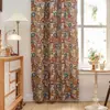 Decoración Navideña Americana Country Más Vendida de Amazon Dormitorio Sala de Estar Cortinas con Estampado Floral Blackout para Ventana Abuhardillada Venta al por Mayor de Fábrica