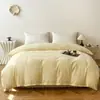Funda de edredón de satén Ligera Resistente a las arrugas Funda de ropa de cama, 8 colores sólidos, Lavable a máquina
