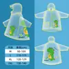 Capa de Chuva Infantil Menina Menino Estudante Fofa Jardim de Infância Bebê Desenho Animado Longa Translúcida Poncho Sem Mochila Escolar