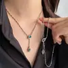 Collar de Serpiente Esmeralda con Forma de Serpiente para Mujeres en su Año Zodiacal, Nuevo Estilo Dulce y Fresco, Diseño Simple, Joyería de Estilo Fresco para Mujeres