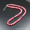 DIY Hecho a Mano Cuentas Florales Naturales Punto Azul Red Negra Piedra Cuentas Rosario de Oración Collar Hombres Mujeres