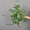 Colgante de Pared de Enredadera de Ratán Artificial Planta Verde Artificial Hoja de Manzana Manzano Cesta Colgante Enredadera Pared Rábano Verde Hoja de Siete Estrellas Colgando en la Pared