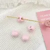 Cuentas Redondas Acrílicas 16mm Perforadas Lateralmente Cuentas Pintadas Moda Hecho a Mano Materiales para Joyería DIY Cuentas Sueltas Accesorios para Joyería