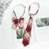 Jk Juego de Corbata Estilo Universitario Uniforme de Estudiante Camisa Corbata de Lazo Mujeres Perezoso Sin Corbata Hombres Uniforme Japonés Corbata Flor