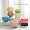 Maceta de Flor de Carne Cerámica Colorida Esférica Nórdica Minimalista Esmalte de Seis Colores Pequeña Decoración para el Hogar Maceta para Plántulas