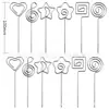 Portatarjetas de Negocios Redondo con Forma de Corazón y Estrella, de 1.5 mm de Grosor, Dorado, Portanotas, Portatarjetas, Inserto para Flores de Jardinería