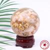 Ornamentos de Bola de Cristal Natural Pedra Bruta de Cristal Bola Polida Ornamentos de Mesa para Casa e Escritório Cristal do Mar da China Oriental Atacado Dropshipping