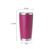 Directamente del Fabricante, En Stock Taza para Coche de 20 oz, Acero Inoxidable 304 de Doble Pared con Recubrimiento en Spray al Vacío, Taza de Hielo para Coche al por Mayor