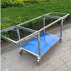 Carrito Plegable con Ruedas para Puestos de Mercado Nocturno, Plegable y Desmontable, Multifuncional, Estante de Hierro Resistente para Ropa