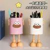 Portalápices divertido gran capacidad escritorio estudiante lindo caja de almacenamiento escritorio oficina chica lápiz de dibujos animados puede alta sensación