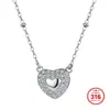 Collar de Corazón Estilo Dulce y Fresco Chuanze, Cadena para Clavícula de Acero de Titanio Versátil de Lujo Ligero Francés Vintage, Accesorio de Diseño de Nicho