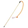 Palo extensible con pluma para gatos, juguete interactivo para mascotas para gatos, accesorios para gatos con cabeza reemplazable, nuevo favorito para gatos