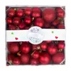 Bolas Navideñas Populares Transfronterizas 44 Piezas Set 3/4/5cm Bola Rosa Brillante Mate Decoraciones Navideñas Colgantes