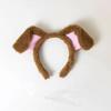 Faixa de cabeça orelha de cachorro pintado fofa faixa de cabeça de orelha de fera de simulação de pelúcia cocar infantil acessórios de cabelo de cachorrinho outono e inverno