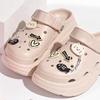Suministro de Zuecos Transpirables para Mujer Estilo Coreano, Zapatos de Jardín de Gato de Dibujos Animados de Moda, Zapatos Cerrados para el Hogar para Mujer