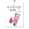 Esmalte para Unhas de Cílios Salão de Beleza Batom Arte Pintura em Tela Poster Nórdico Sala de Estar Moda Pintura Decorativa Núcleo