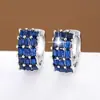 Nuevo pendiente de botón para oreja con anillo de circón multicolor de alta calidad, versátil, para mujer, popular en línea, de lujo ligero, exquisito, moderno