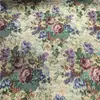 Tecido para Mala Mais Vendido Floral Peônia Rosa Fio Grosso Jacquard Tingido em Fio Tecido para Vestido Saia Tecido Floral Pintura a Óleo