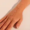 Anel de corrente de dedo com pedras de strass e contas novo personalizado Amazon transfronteiriço um pulseira moda temperamento presente de feriado