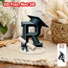 Decoración de Figura Acrílica Transfronteriza, Soporte de Exhibición para Manualidades para la Temporada de Graduación 2026, Regalo para Compañeros de Clase, Maestros, Amigos, Diseño Plano 2D