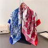 Bufanda Cuadrada Grande de Seda Artificial para Mujer, Primavera y Verano, Delgada, para Viaje, Protector Solar, Chal, 90x90cm, Bufanda, Bufanda Decorativa, Pañuelo para la Cabeza