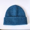 100% lana mernu hilo moteado tejido gorro de invierno cálido para mujer gorro de lana elegante liso a rayas gorro para el frío